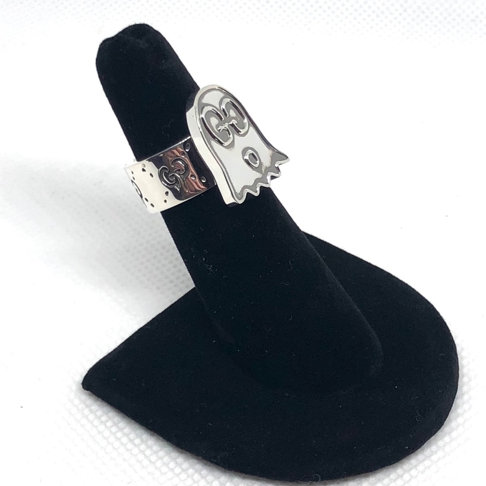 New Authentic Gucci Ghost Sterling Silver Ring - Picture 2 of 10